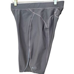 Nike Shorts Womens Small Gray FitDry Stretch Waist Active Athleisure Workout